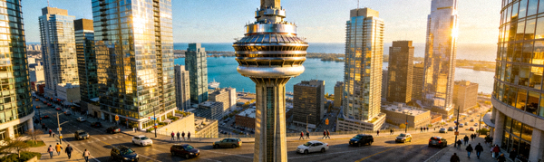 加拿大多伦多CN塔与现代化城市风貌